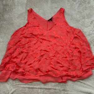 Lane Bryant Coral Sleeveless Blouse